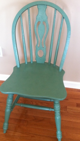 Painted two of the four chairs in Country Living Paint- Bayberry 