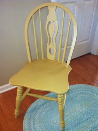 Painted two of the four chairs in Country Living Paint - Mustard 